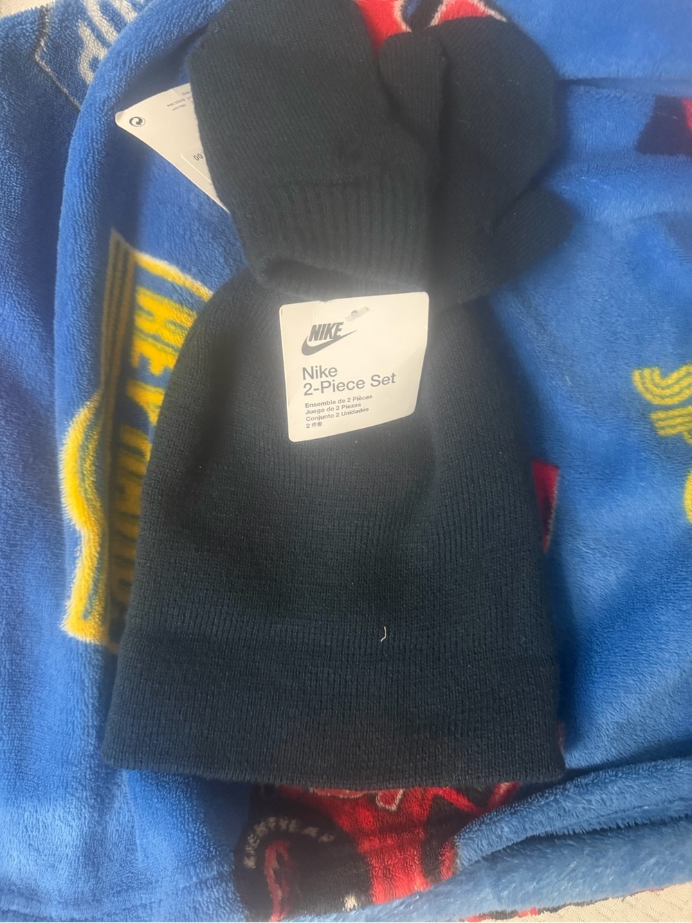 Toddler Nike Navy Blue 2-Piece Beanie Set